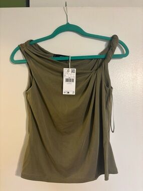 Mango Draped Detail Top NWT